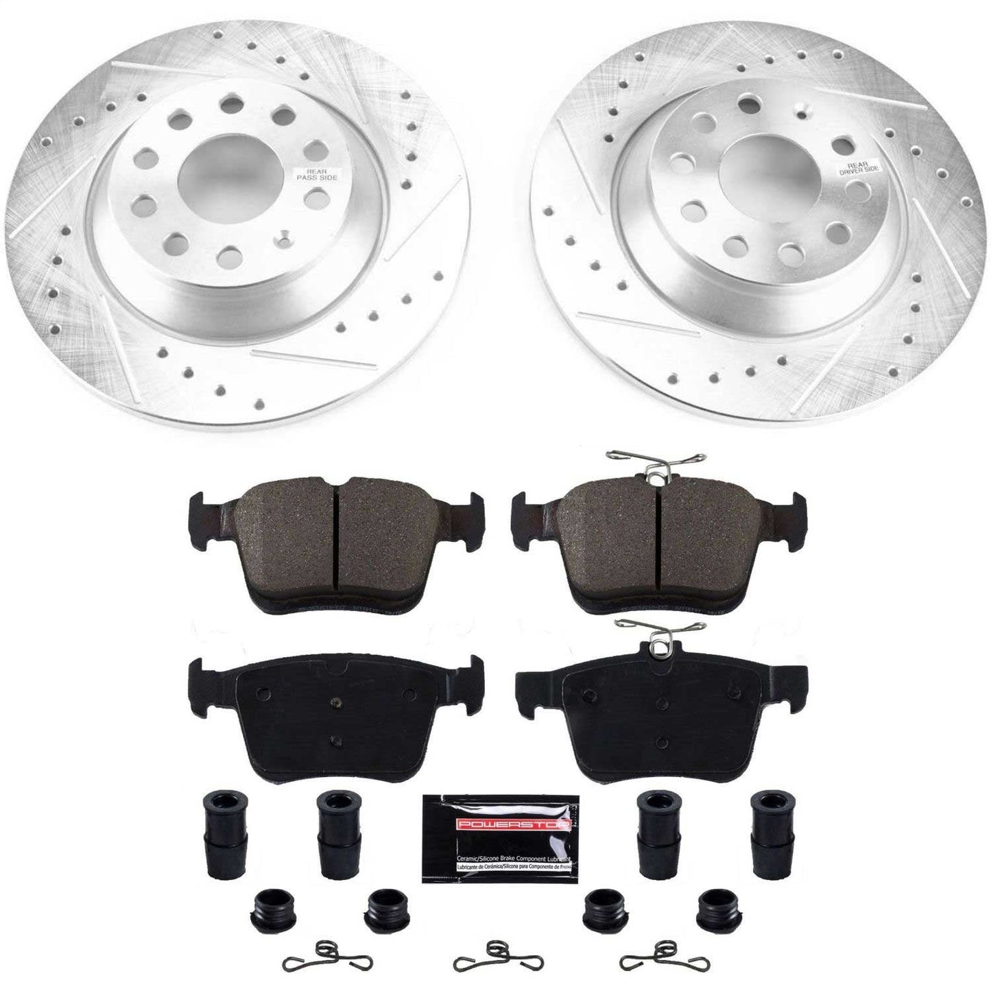PowerStop Rear Z23 Evolution Sport Brake Kit | Audi TT Quattro (16-18) (K7176)