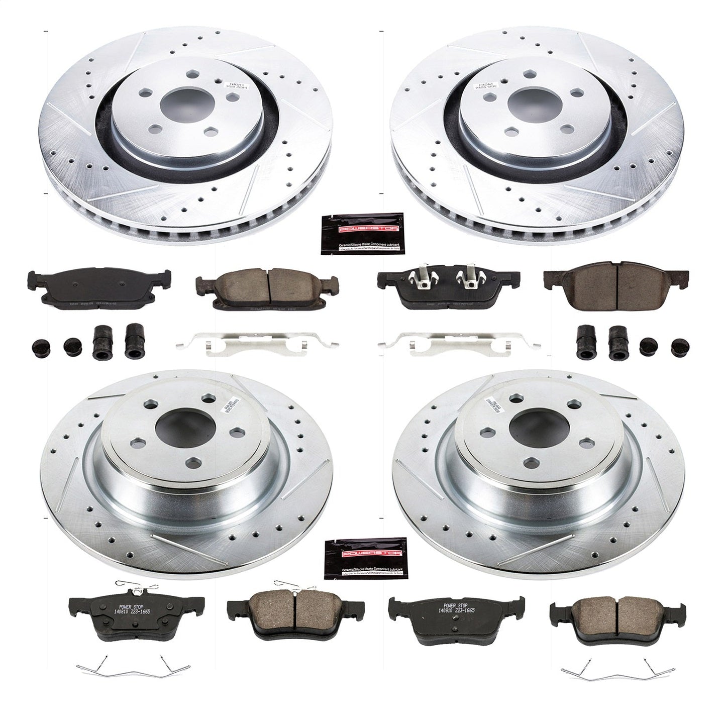 PowerStop Front & Rear Z23 Evolution Sport Brake Kit | Ford Edge (15-19) (K7231)