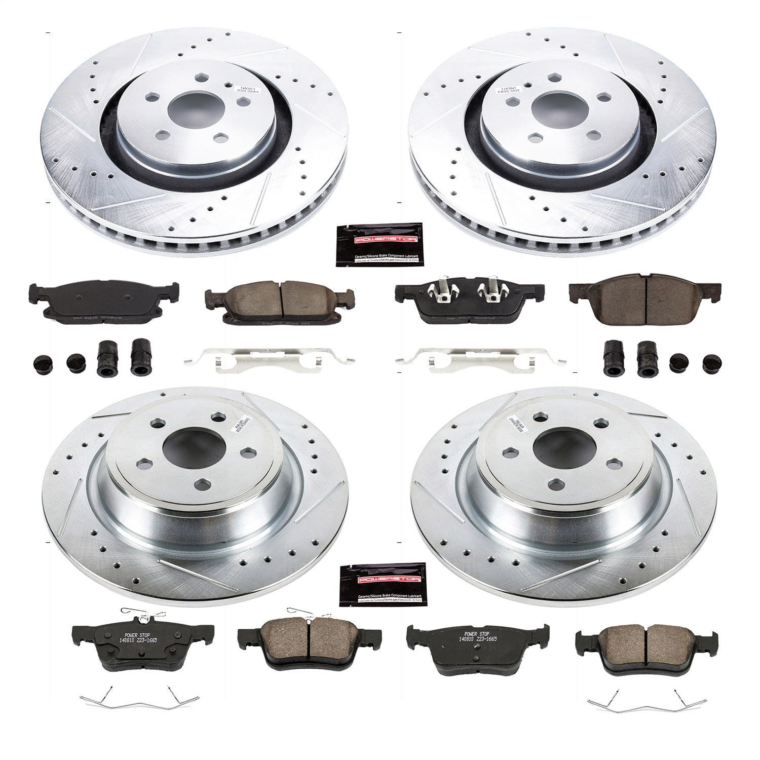 PowerStop Front & Rear Z23 Evolution Sport Brake Kit | Ford Edge (15-19) (K7231)