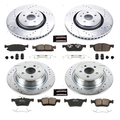 PowerStop Front & Rear Z23 Evolution Sport Brake Kit | Ford Edge (15-19) (K7231)