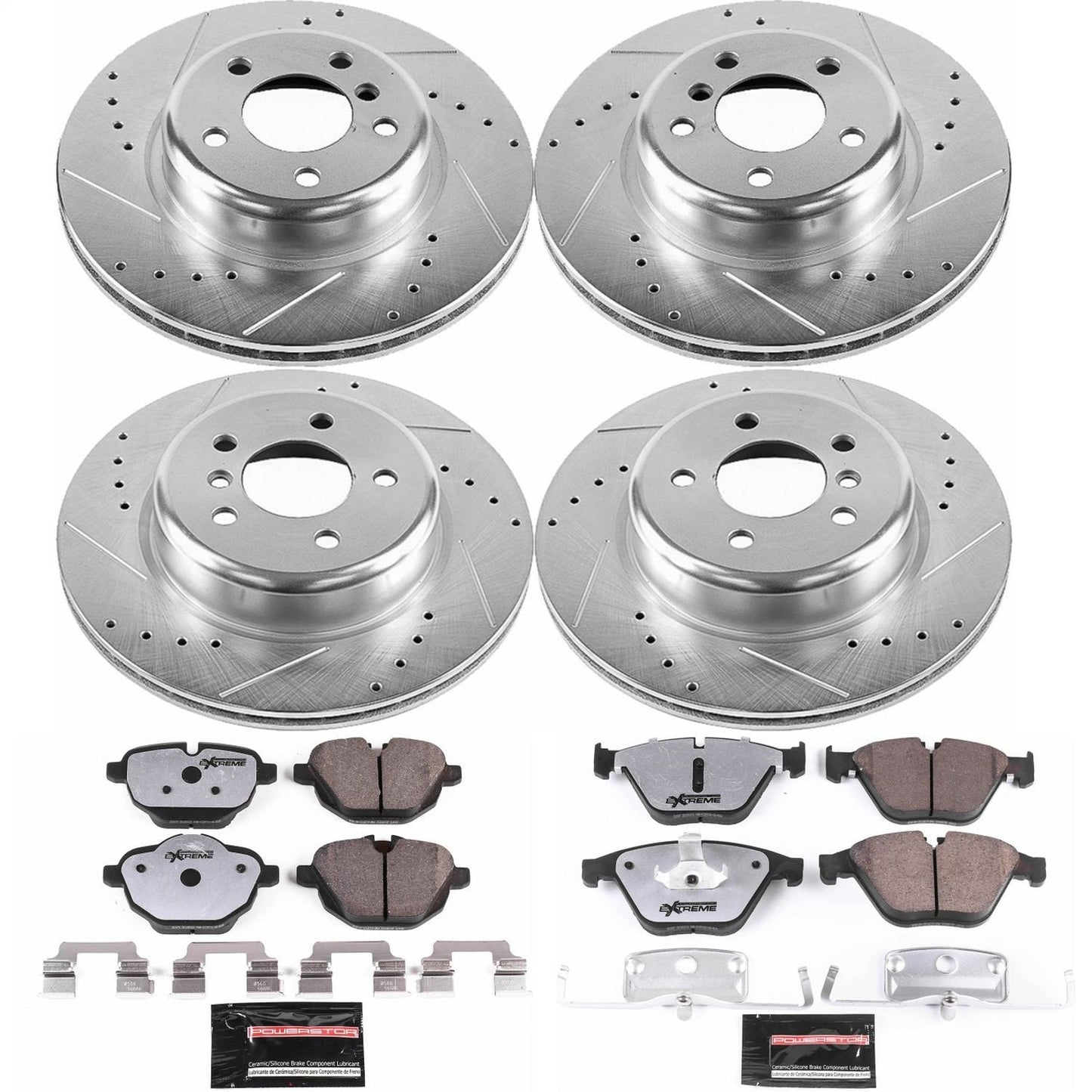 PowerStop Front & Rear Z26 Street Warrior Brake Kit | BMW 528i (14-16) (K7237-26)