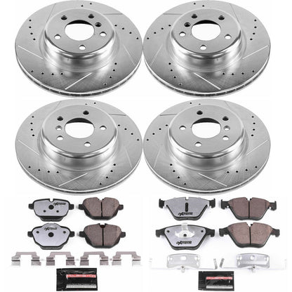 PowerStop Front & Rear Z26 Street Warrior Brake Kit | BMW 528i (14-16) (K7237-26)
