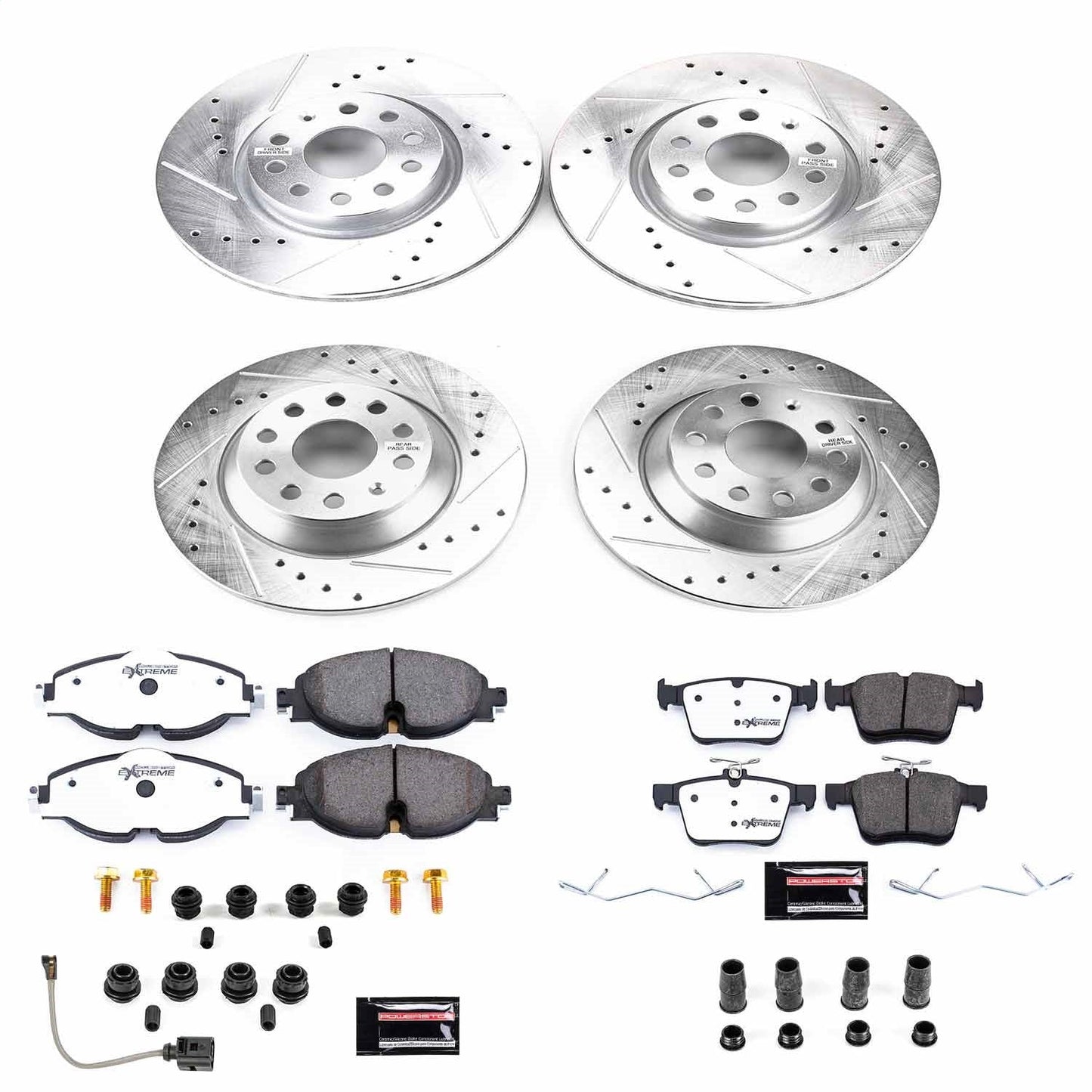 PowerStop Front & Rear Z26 Street Warrior Brake Kit | Audi TT Quattro (16-18) (K7278-26)