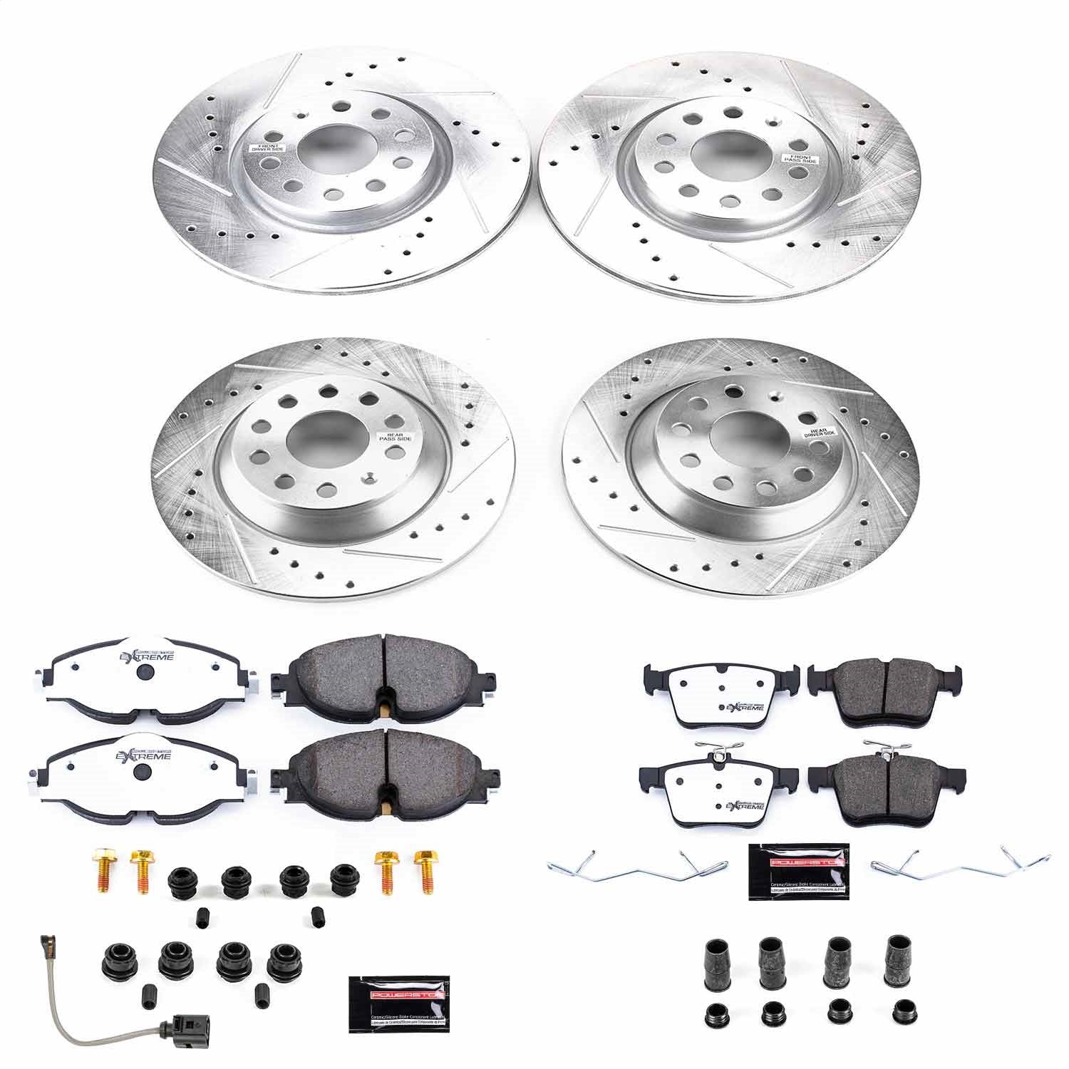 PowerStop Front & Rear Z26 Street Warrior Brake Kit | Audi TT Quattro (16-18) (K7278-26)