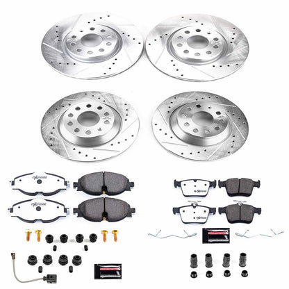 PowerStop Front & Rear Z26 Street Warrior Brake Kit | Audi TT Quattro (16-18) (K7278-26)
