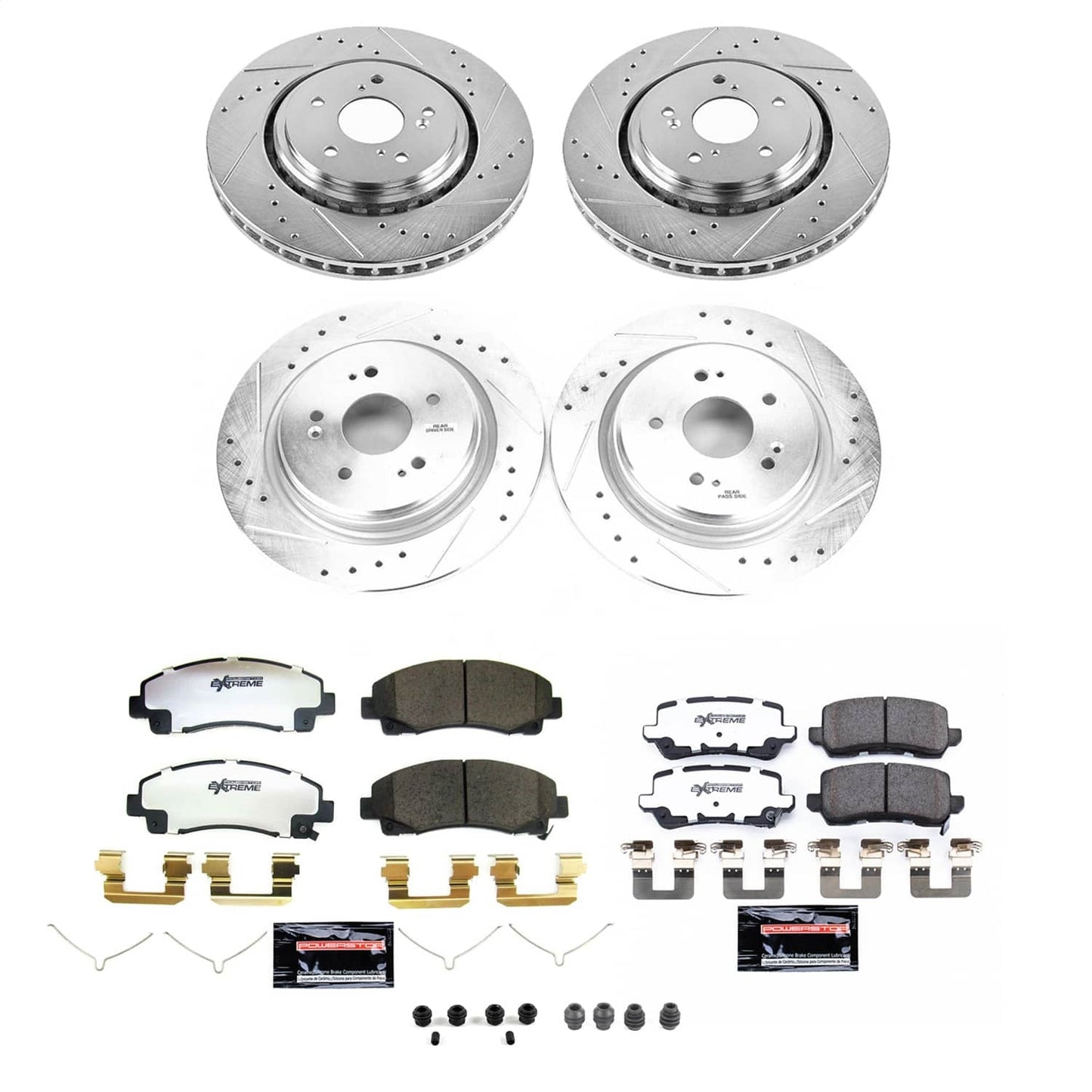 PowerStop Front and Rear Z26 Street Brake Kit | Acura TLX (15-20) (K7284-26)