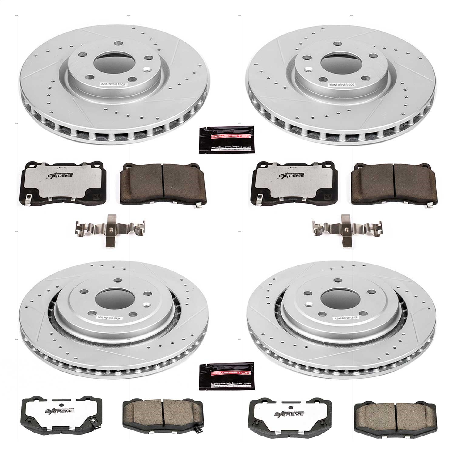 PowerStop Front & Rear Z26 Street Warrior Brake Kit | Chevrolet Corvette (15-19) (K7291-26)