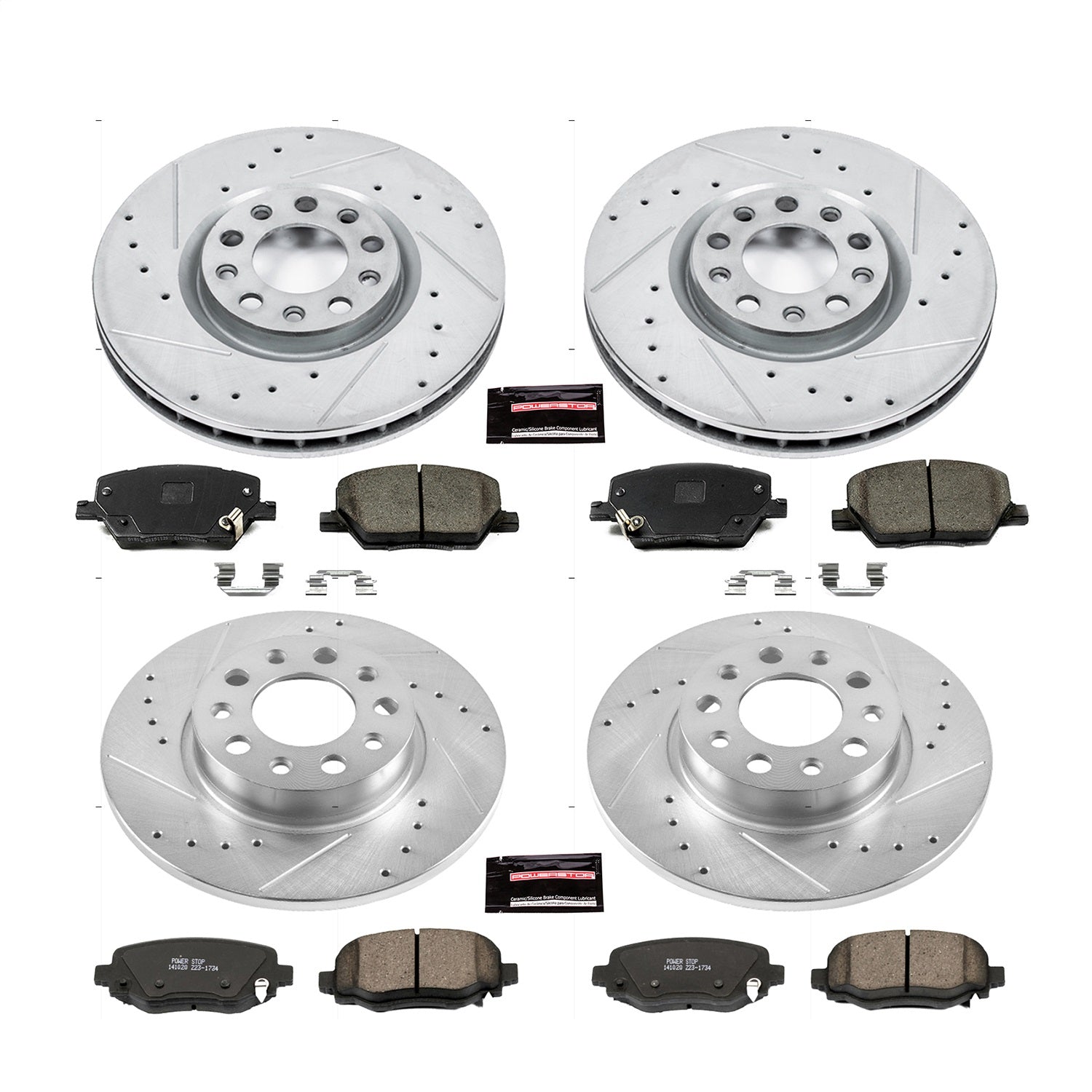 PowerStop Front & Rear Z23 Evolution Sport Brake Kit | Fiat 500X (16-18) (K7300)
