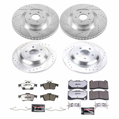 PowerStop Front & Rear Z26 Street Warrior Brake Kit | Ford Focus (16-18) (K7319-26)