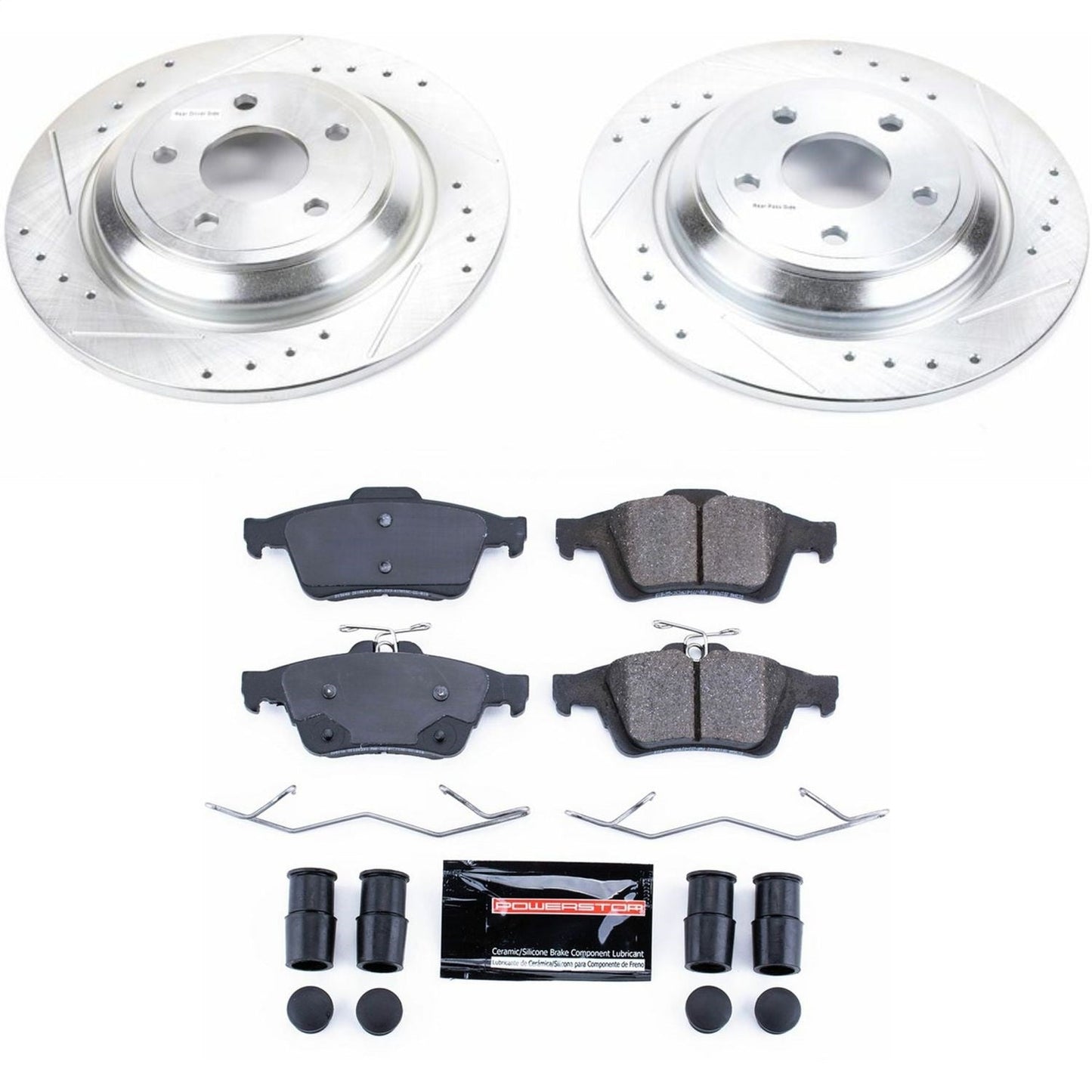 PowerStop Rear Z23 Evolution Sport Brake Kit | Ford Focus (16-18) (K7320)