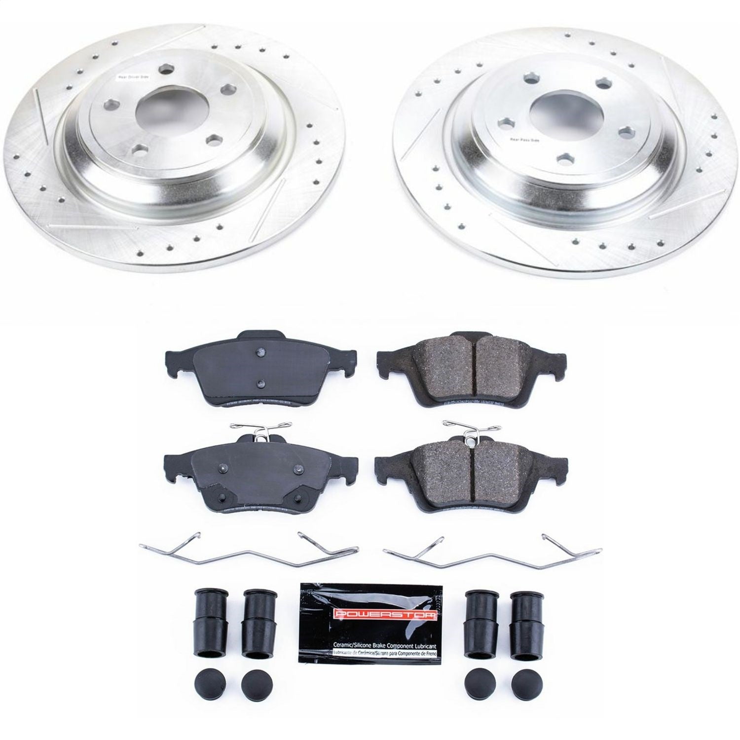 PowerStop Rear Z23 Evolution Sport Brake Kit | Ford Focus (16-18) (K7320)