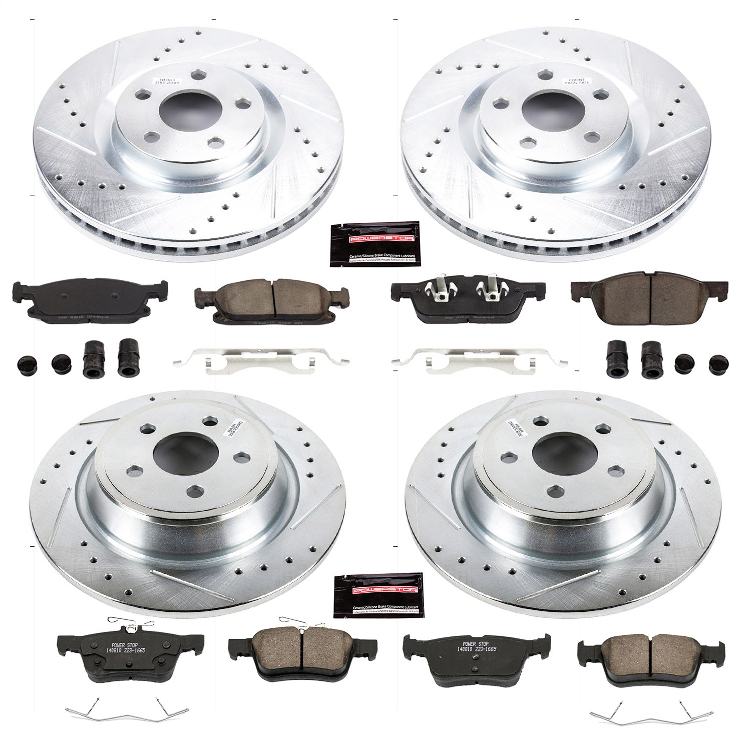 PowerStop Front & Rear Z23 Evolution Sport Brake Kit | Ford Edge (15-19) (K7322)
