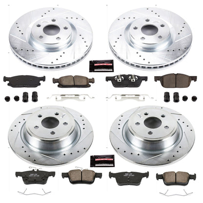 PowerStop Front & Rear Z23 Evolution Sport Brake Kit | Ford Edge (15-19) (K7322)