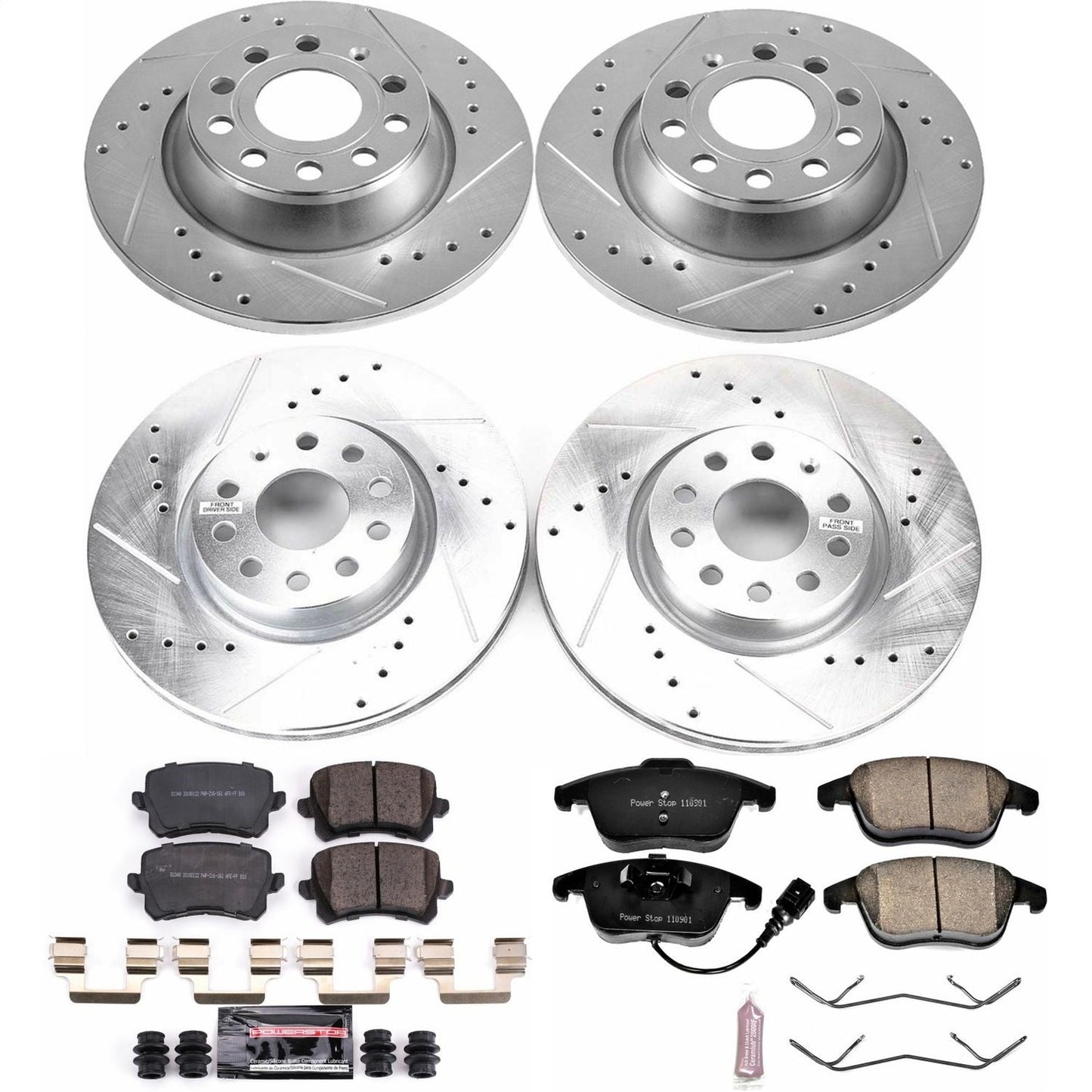 PowerStop Z23 Evolution Sport Front & Rear Brake Kit | Audi Q3 (15) (K7339)