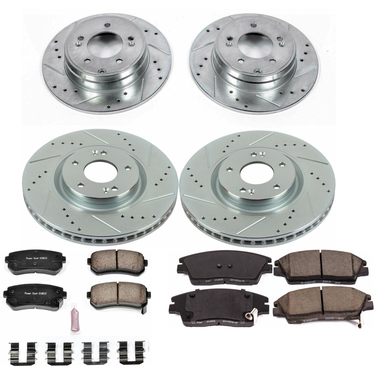PowerStop Front & Rear Z23 Evolution Sport Brake Kit | Hyundai Tucson (15-17) (K7344)