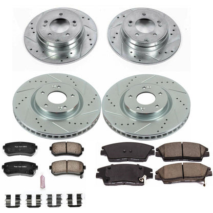 PowerStop Front & Rear Z23 Evolution Sport Brake Kit | Hyundai Tucson (15-17) (K7344)