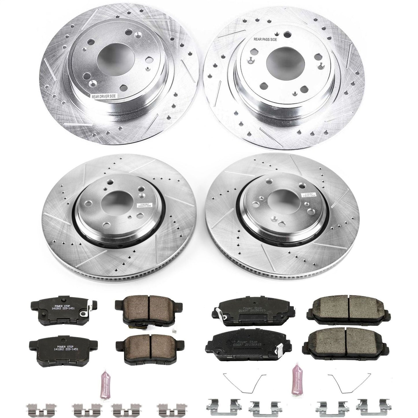 PowerStop Front & Rear Z23 Evolution Sport Brake Kit | Honda Accord (16-17) (K7348)