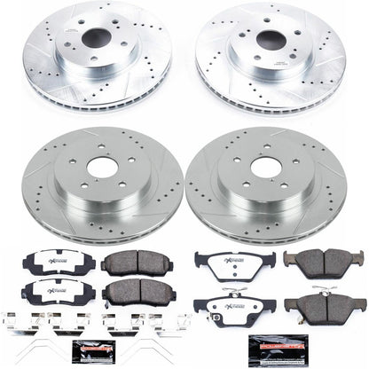 PowerStop Front & Rear Z26 Street Warrior Brake Kit | Subaru Legacy (15-18) (K7357-26)