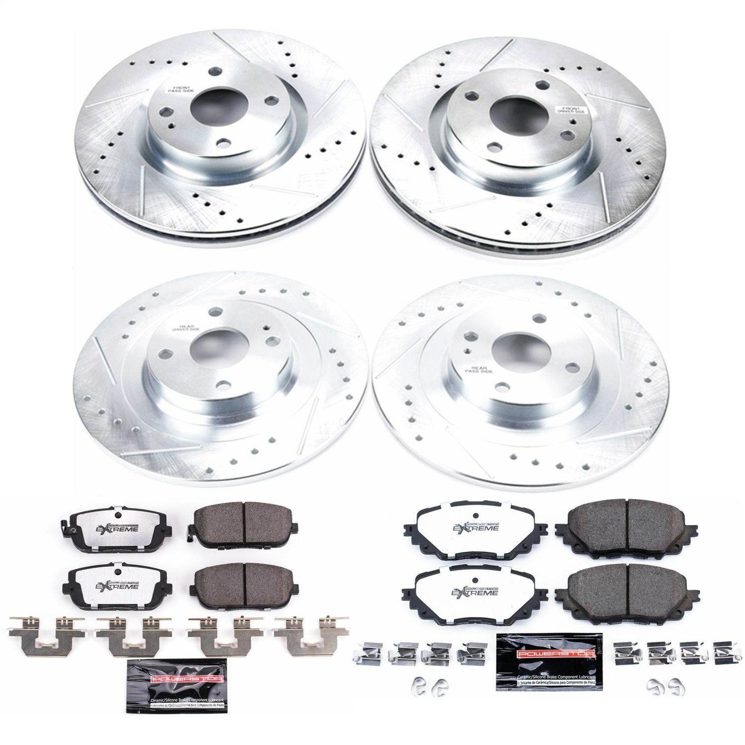 PowerStop Front & Rear Z26 Street Warrior Brake Kit | Fiat 124 Spider (17-19) (K7359-26)