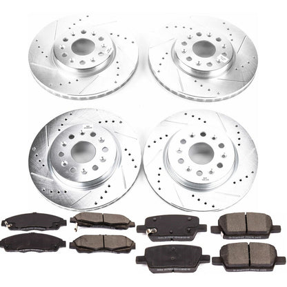 PowerStop Front & Rear Z23 Evolution Sport Brake Kit | GMC Acadia (17-18) (K7410)