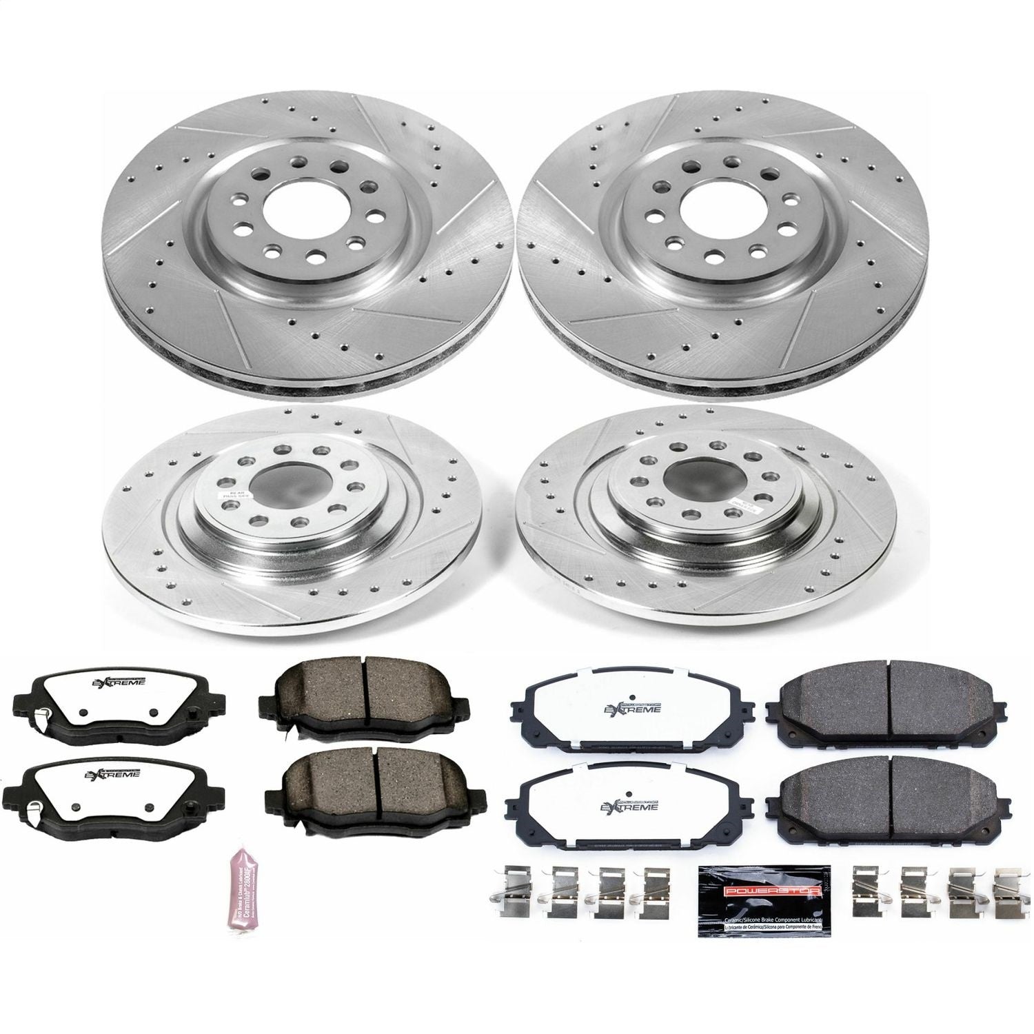 PowerStop Front & Rear Z36 Truck & Tow Brake Kit | Jeep Cherokee (17-19) (K7415-36)