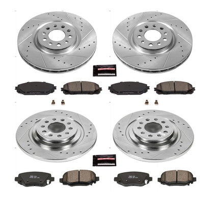 PowerStop Front & Rear Z23 Evolution Sport Brake Kit | Jeep Cherokee (17-19) (K7415)