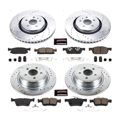 PowerStop Front & Rear Z23 Evolution Sport Brake Kit | Lincoln Continental (17-18) (K7416)