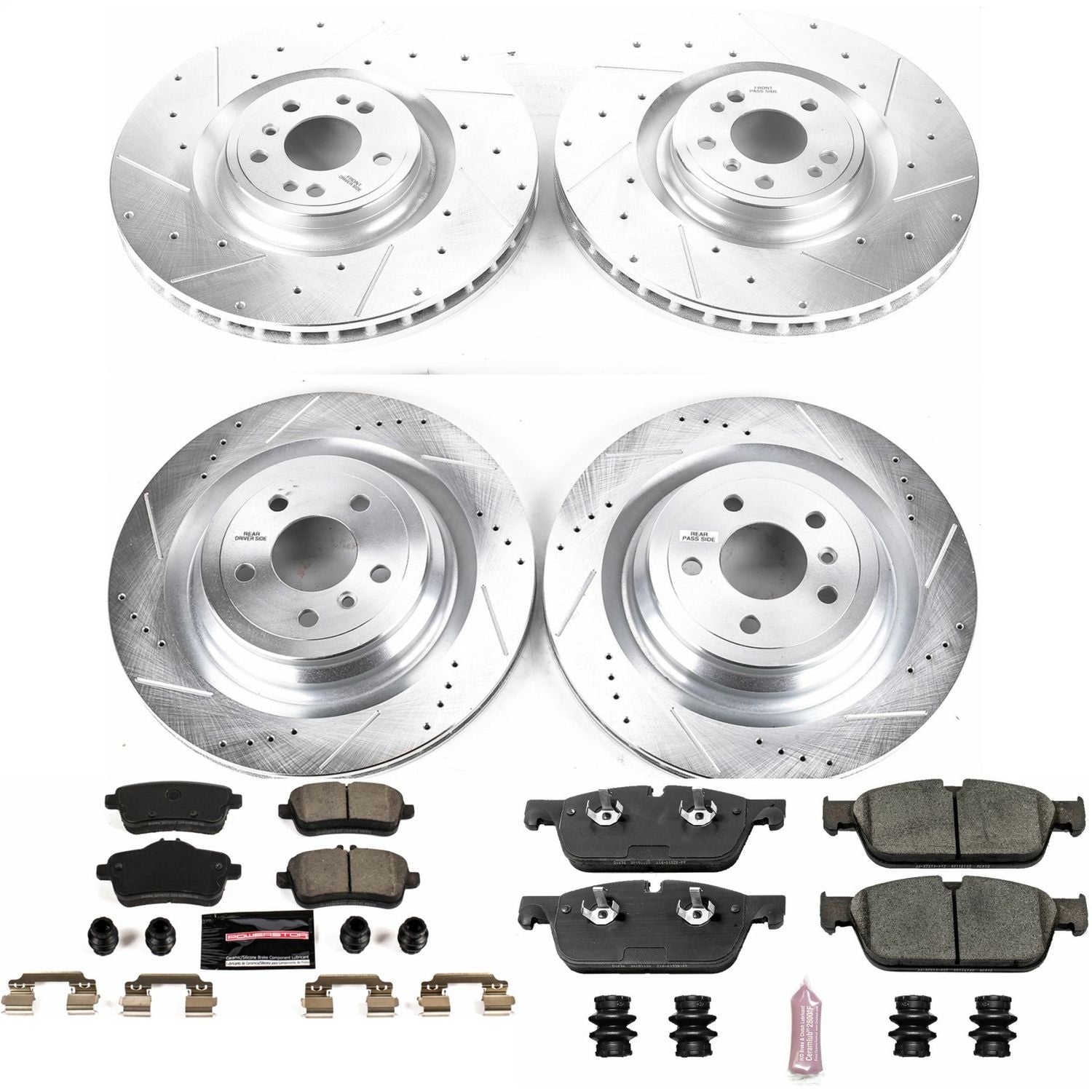 PowerStop Front & Rear Z23 Evolution Brake Kit | Mercedes-Benz GLS550 (17-18) (K7443)