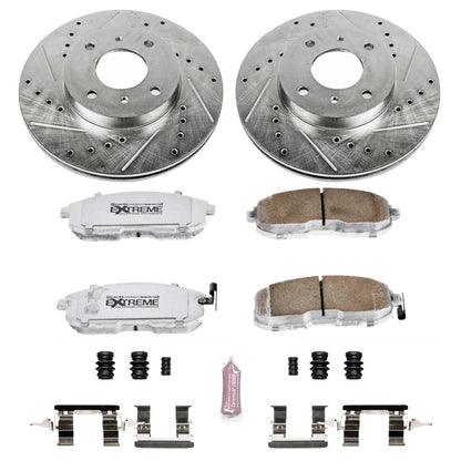 PowerStop Z26 Street Warrior Front Brake Kit | Infiniti G20 (99-02) (K749-26)