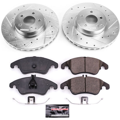 PowerStop Front Z23 Evolution Sport Brake Kit | Mercedes-Benz C300 (14) (K7496)