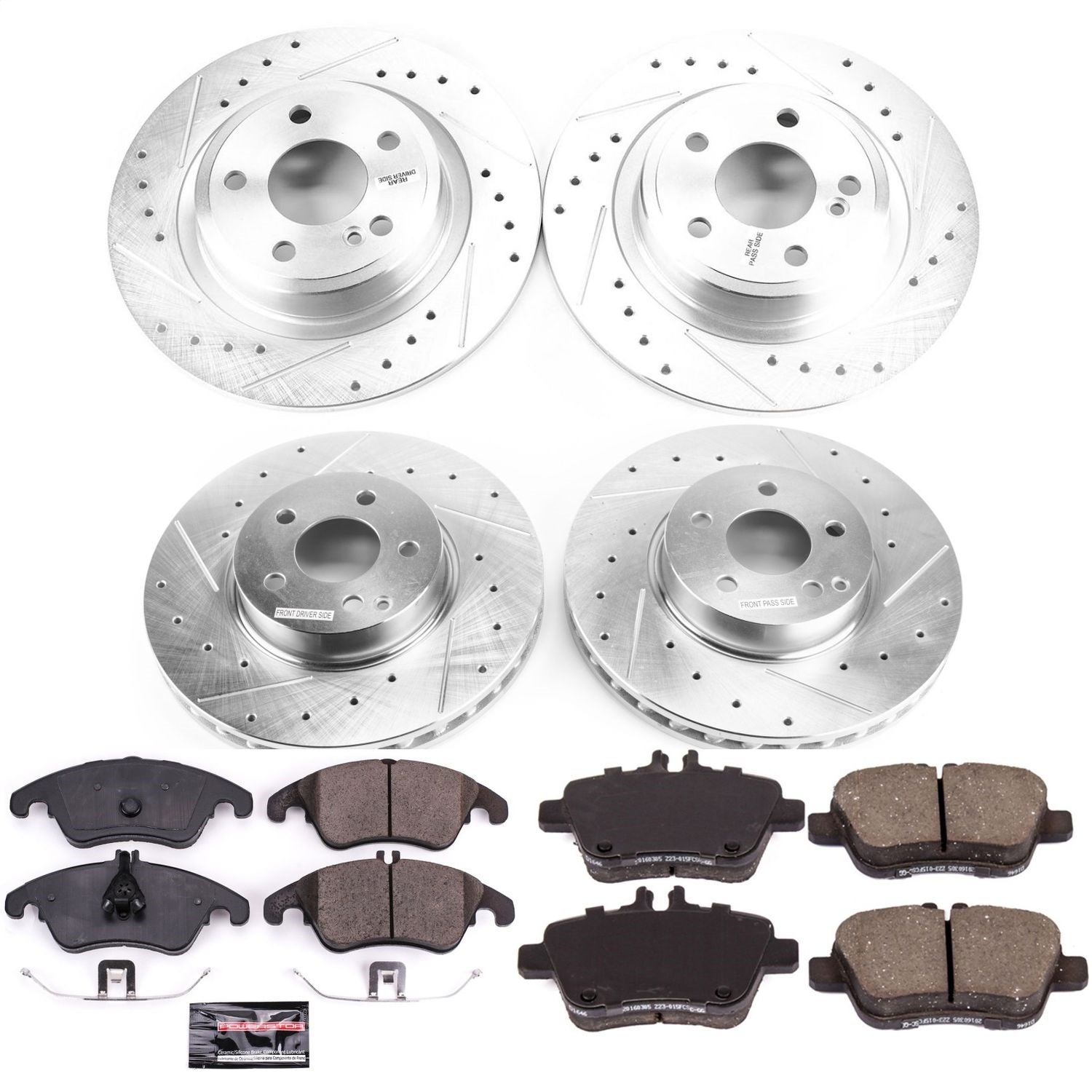 PowerStop Front & Rear Z23 Evolution Sport Brake Kit | Mercedes-Benz SLC300 (17) (K7497)