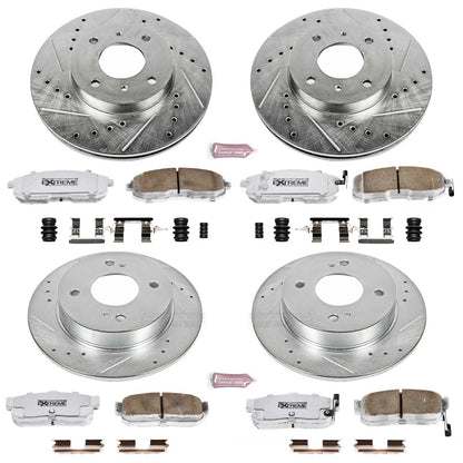 PowerStop Front & Rear Z26 Street Warrior Brake Kit | Infiniti G20 (99-01) (K750-26)