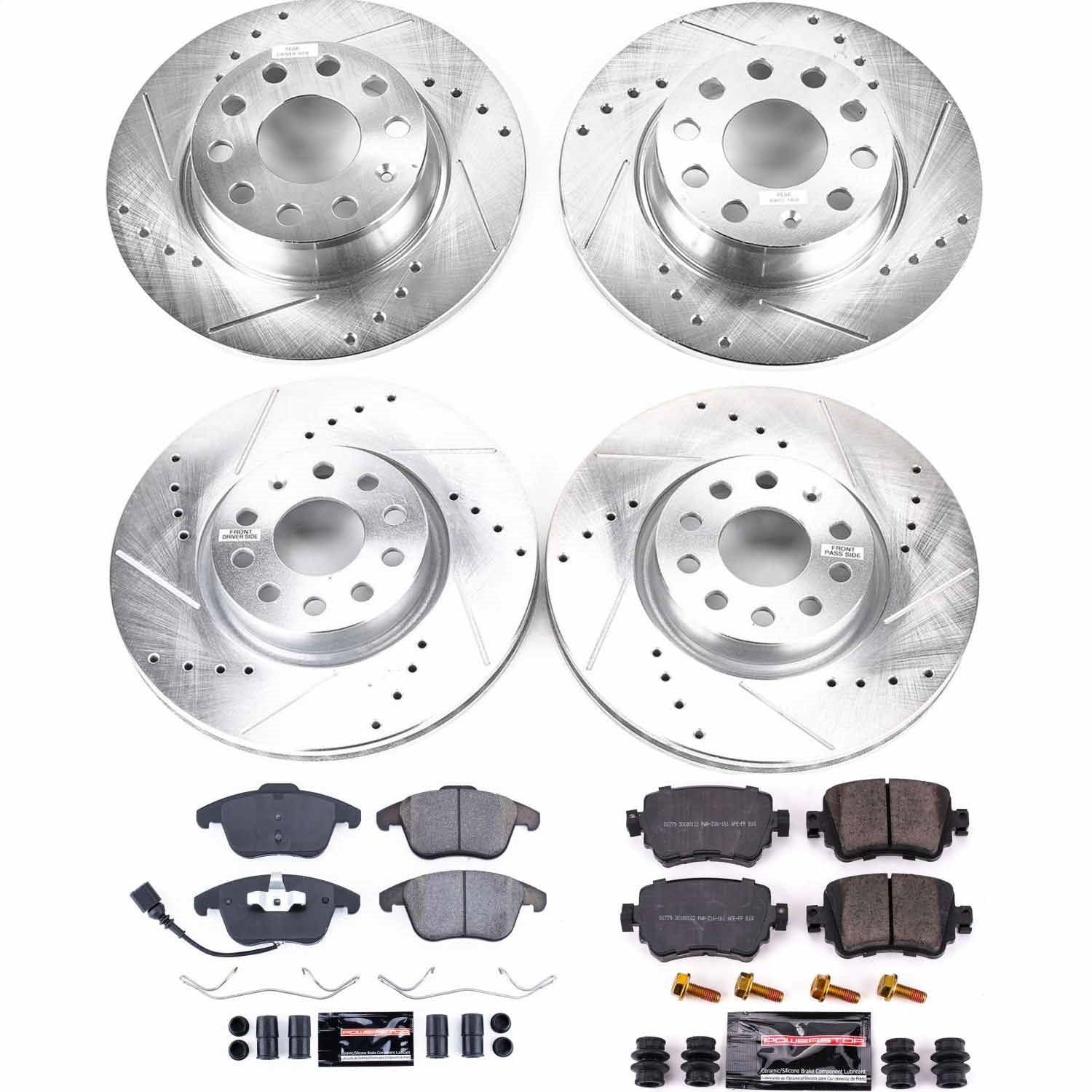 PowerStop Front & Rear Z23 Evolution Sport Brake Kit | Volkswagen Passat (15-18) (K7501)