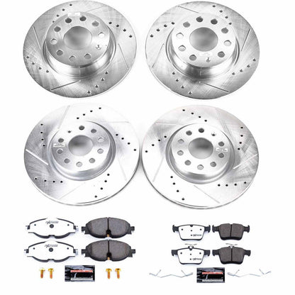 PowerStop Front & Rear Z26 Street Warrior Brake Kit | Audi A3 (15-18) (K7502-26)