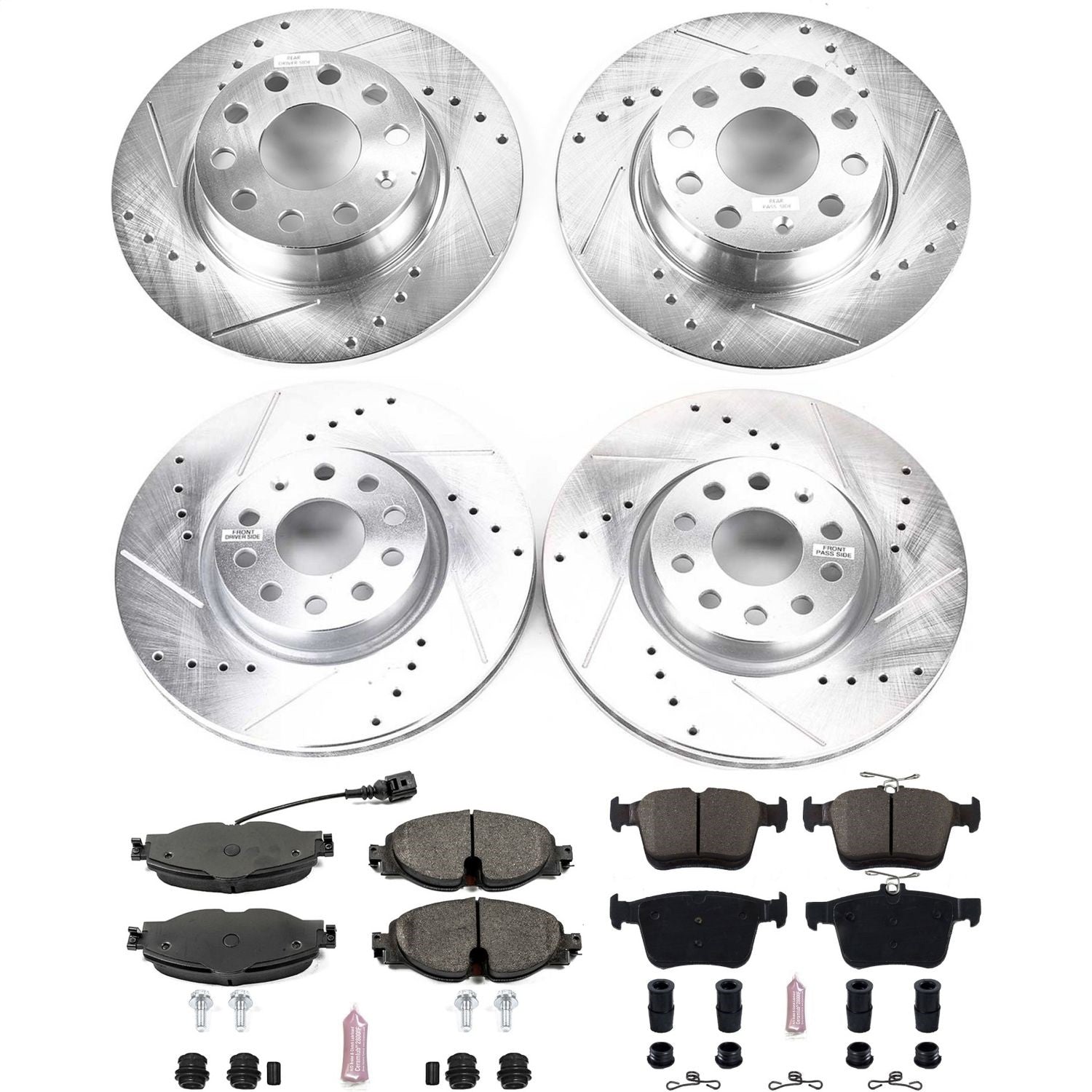 PowerStop Z23 Evolution Sport Front & Rear Brake Kit | Audi A3 (15-18) (K7502)