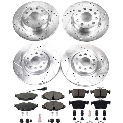 PowerStop Z23 Evolution Sport Front & Rear Brake Kit | Audi A3 (15-18) (K7502)