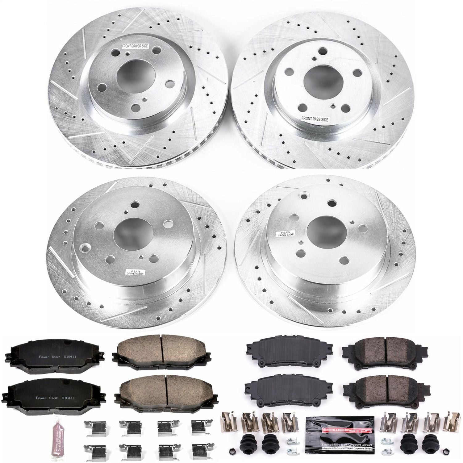 PowerStop Front & Rear Z23 Evolution Sport Brake Kit | Toyota Mirai (16-18) (K7503)