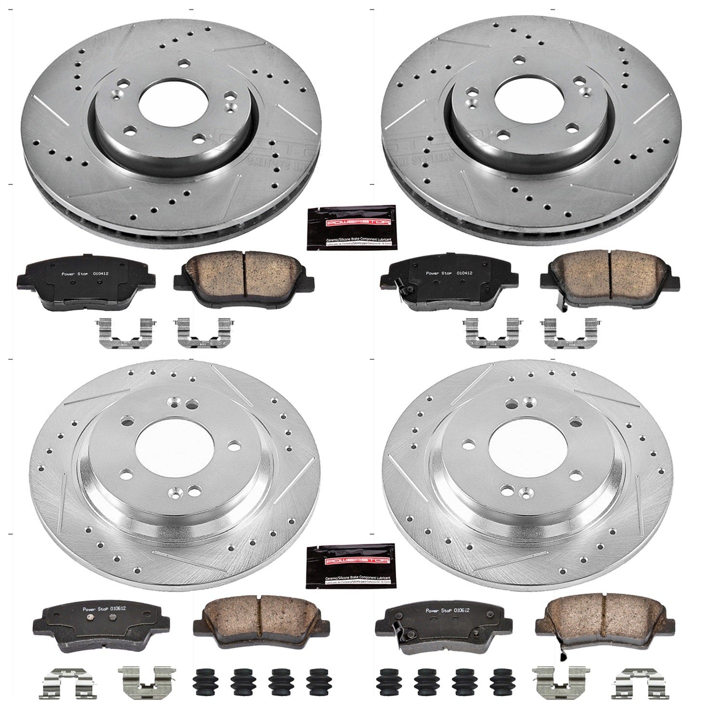PowerStop Front & Rear Z23 Evolution Sport Brake Kit | Kia Optima (13-17) (K7504)