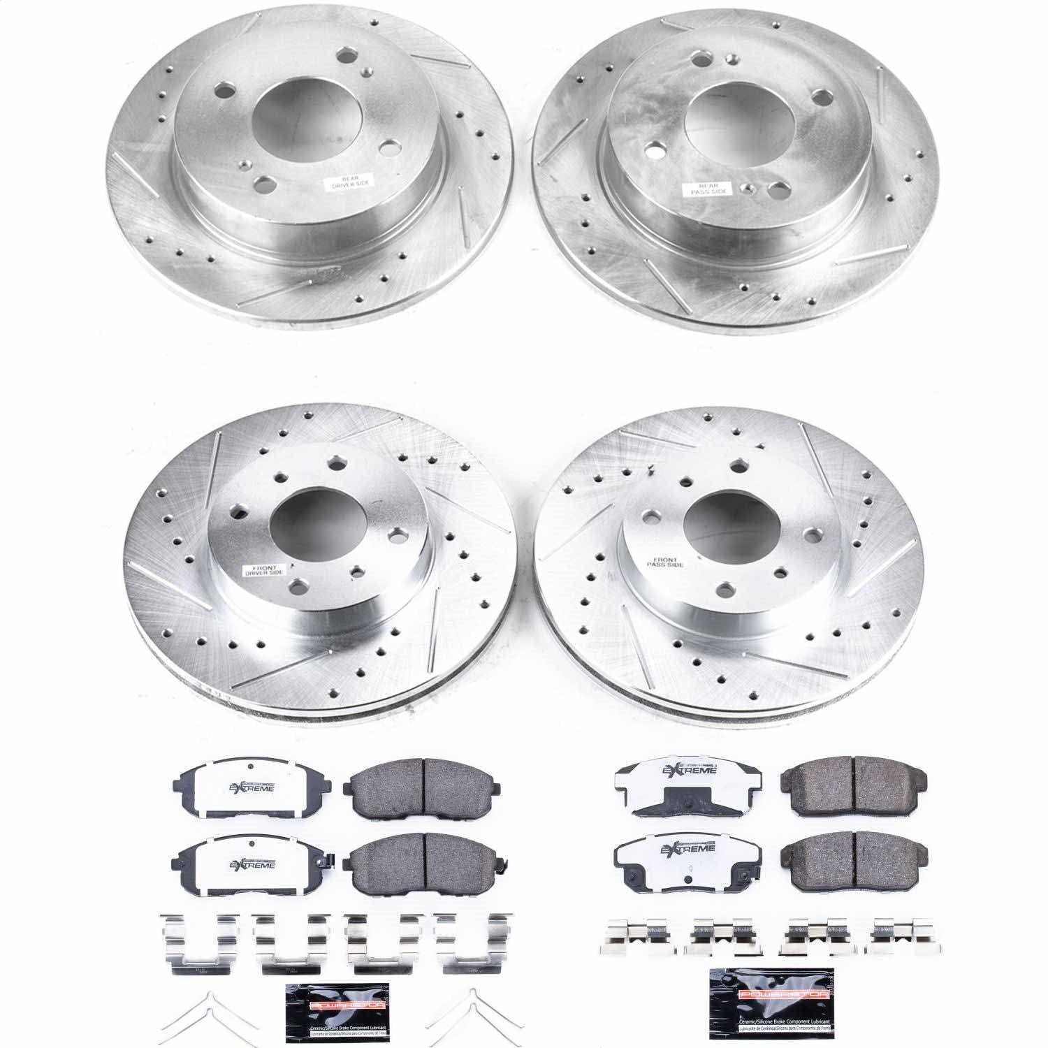 PowerStop Front & Rear Z26 Street Warrior Brake Kit | Infiniti G20 (01-02) (K751-26)