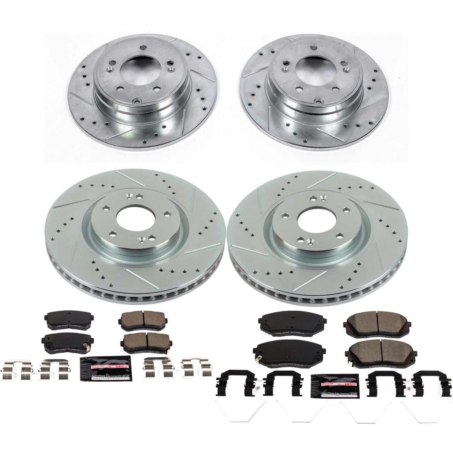 PowerStop Front & Rear Z23 Evolution Sport Brake Kit | Hyundai Sonata (17-19) (K7510)