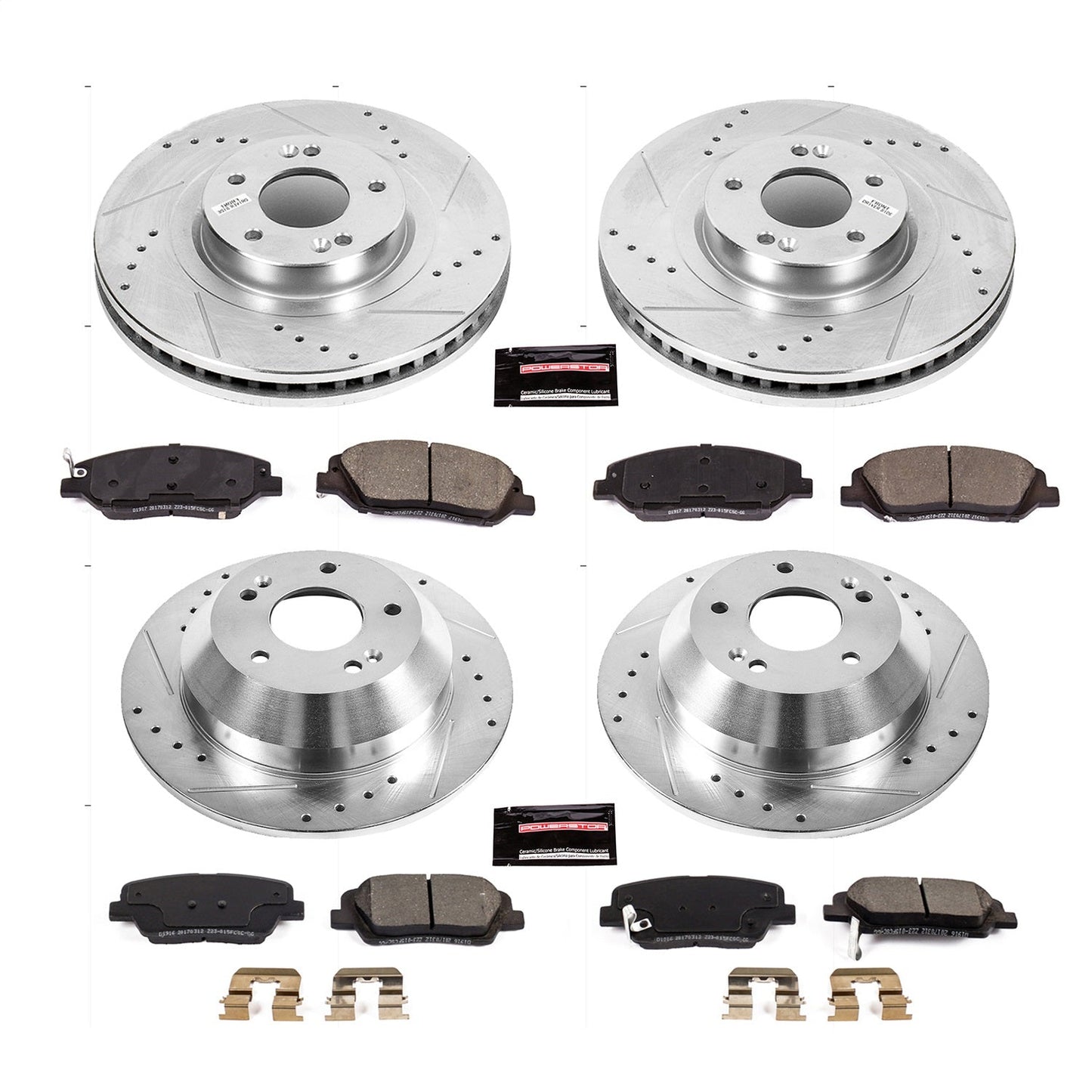 PowerStop Front & Rear Z23 Evolution Sport Brake Kit | Hyundai Santa Fe (17-18) (K7514)
