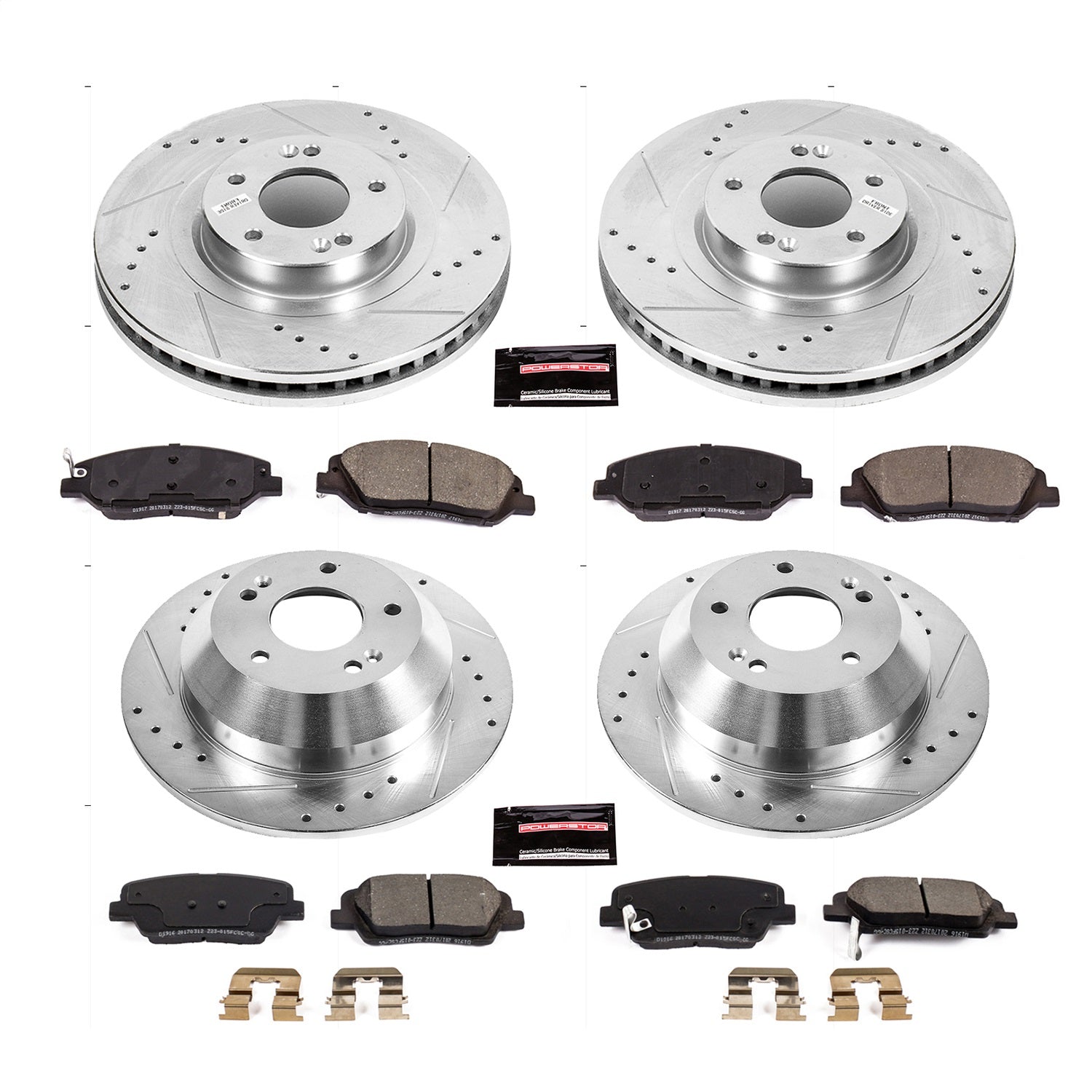 PowerStop Front & Rear Z23 Evolution Sport Brake Kit | Hyundai Santa Fe (17-18) (K7514)