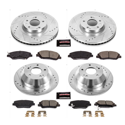 PowerStop Front & Rear Z23 Evolution Sport Brake Kit | Hyundai Santa Fe (17-18) (K7514)