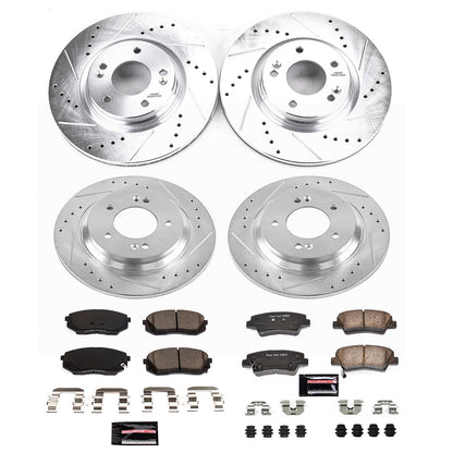PowerStop Front & Rear Z23 Evolution Sport Brake Kit | Hyundai Sonata (17-19) (K7523)
