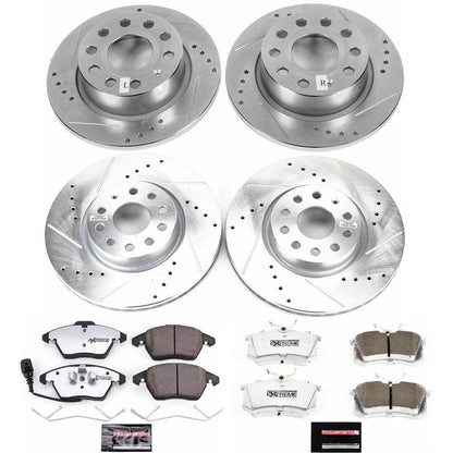 PowerStop Front & Rear Z26 Street Warrior Brake Kit | Audi A3 (13) (K7530-26)