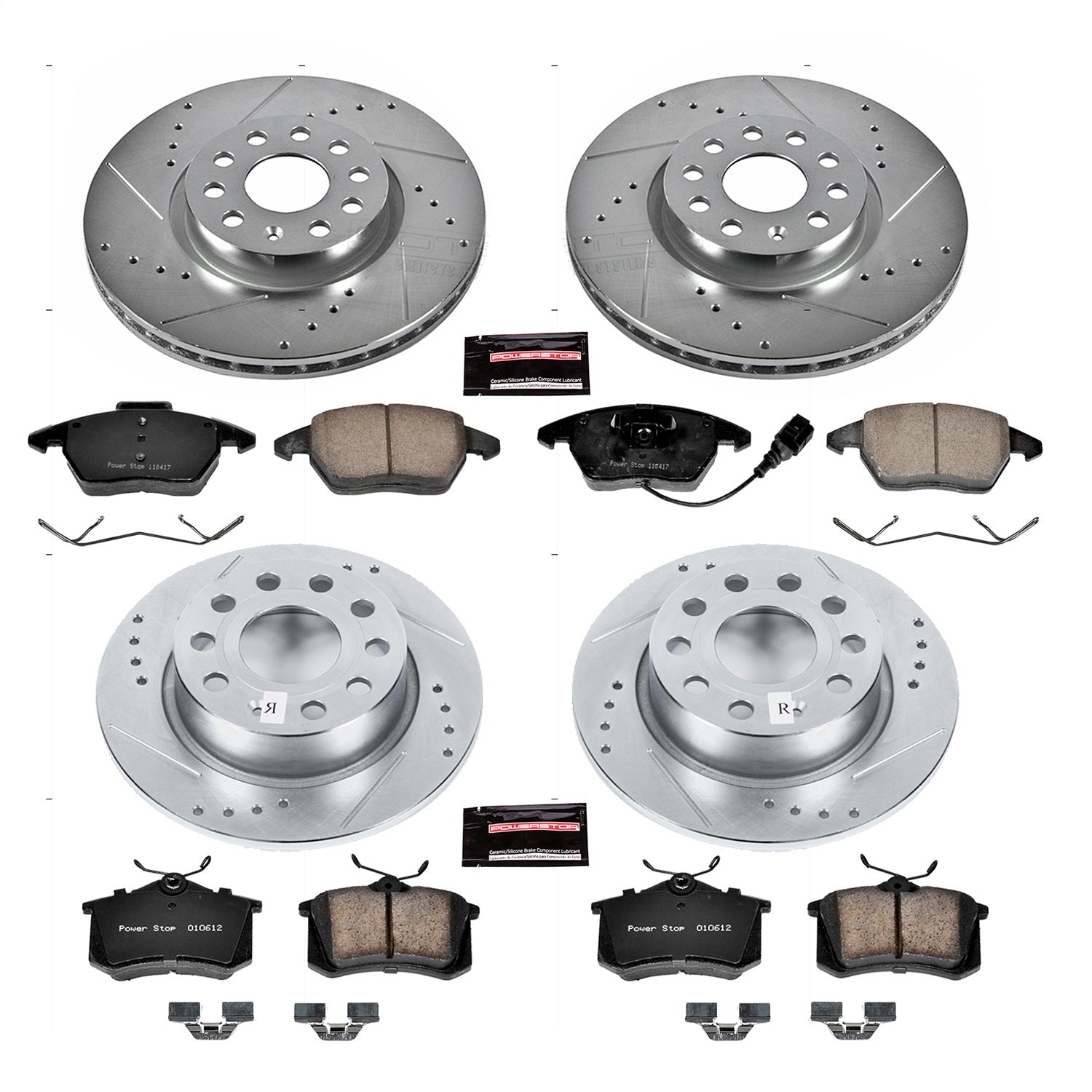 PowerStop Front & Rear Z23 Evolution Sport Brake Kit | Audi A3 (13) (K7530)