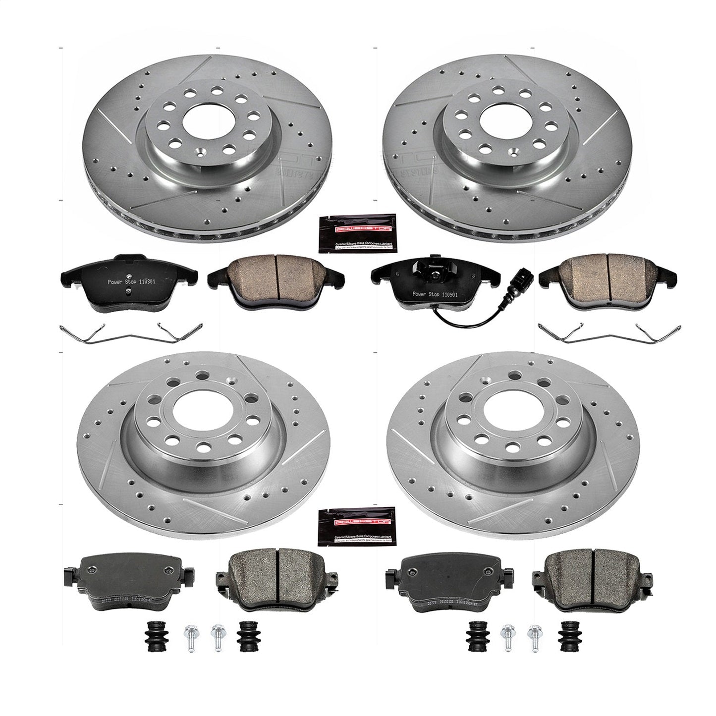 PowerStop Front & Rear Z23 Evolution Sport Brake Kit | Audi Q3 (16-18) (K7537)