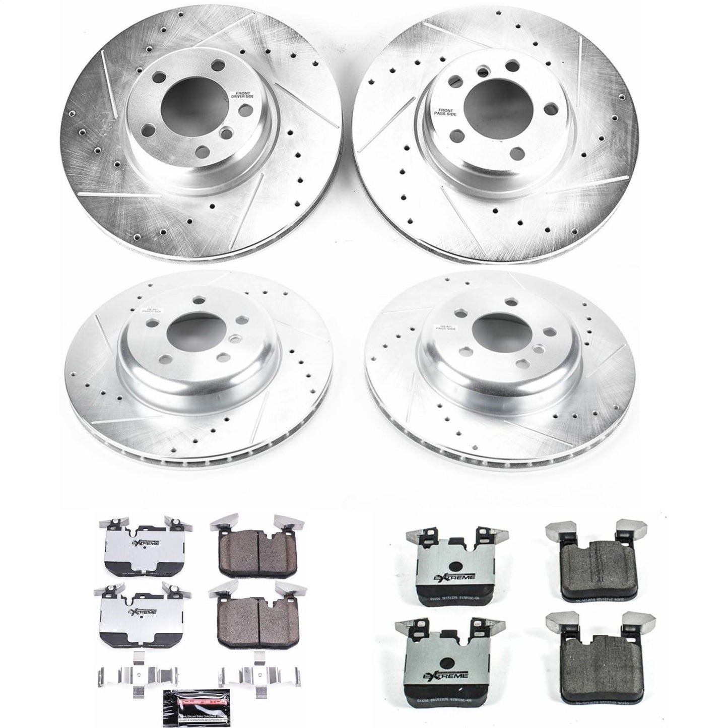 PowerStop Front & Rear Z26 Street Warrior Brake Kit | BMW 320i xDrive (16-18) (K7547-26)