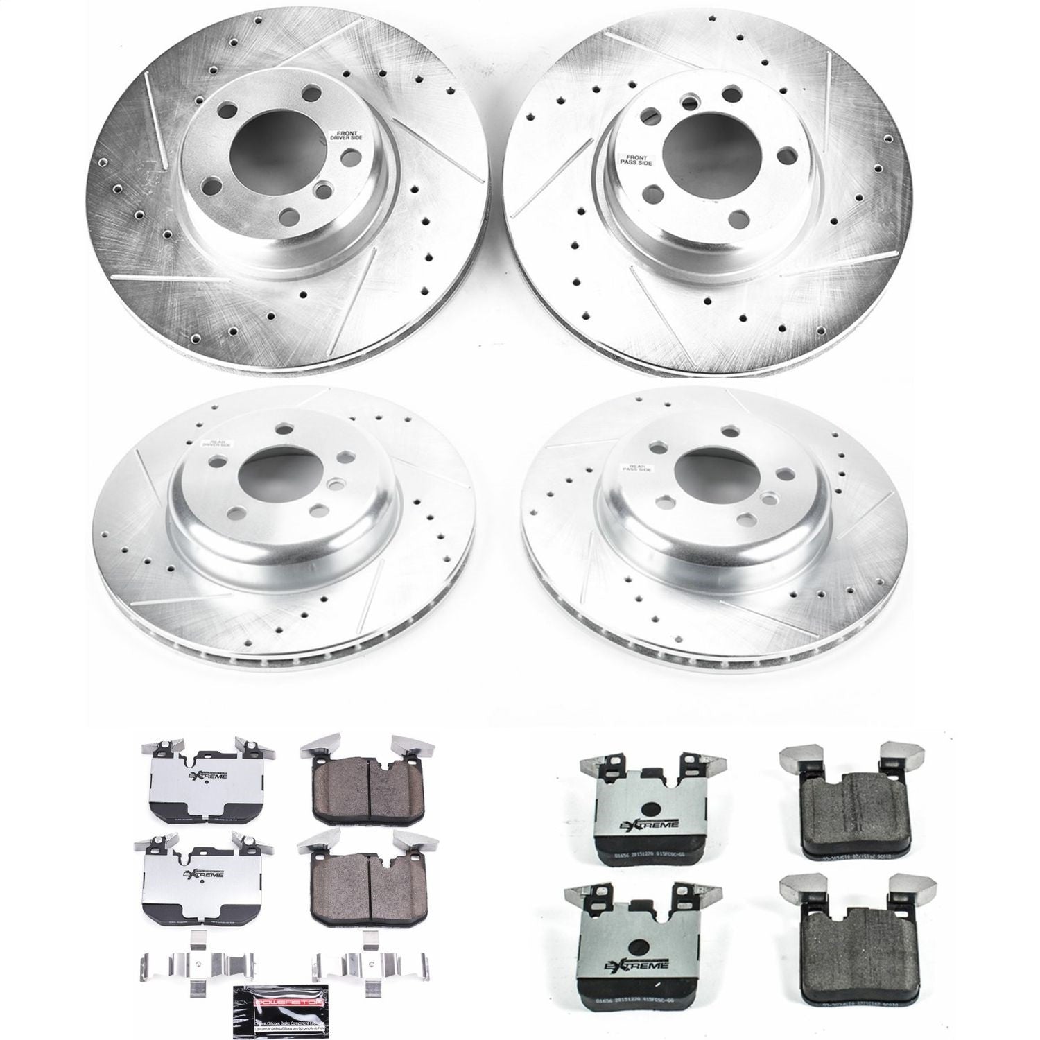 PowerStop Front & Rear Z26 Street Warrior Brake Kit | BMW 320i xDrive (16-18) (K7547-26)