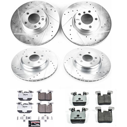 PowerStop Front & Rear Z26 Street Warrior Brake Kit | BMW 320i xDrive (16-18) (K7547-26)